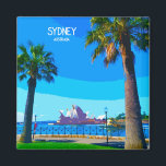 Sydney Harbour Vintage Travel Art Magent Magnet<br><div class="desc">Sydney Harbour Vintage Travel Art Magnet</div>