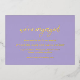Sydney Lavender Modern Wedding retten das Datum Folieneinladung