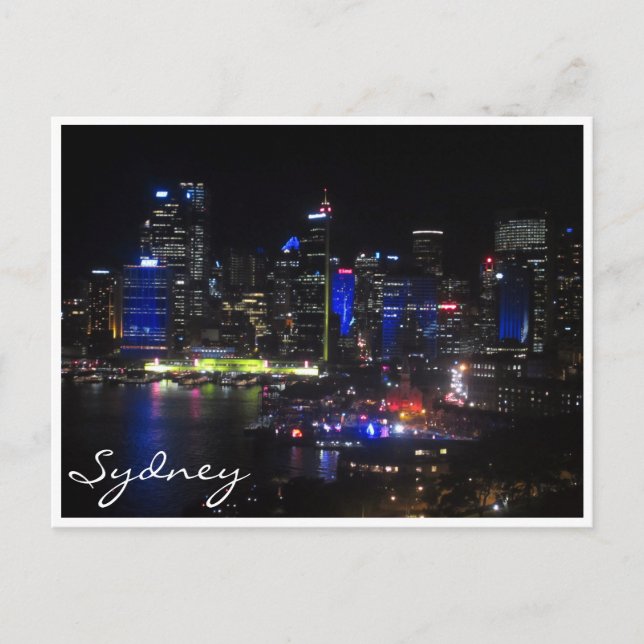 Sydney lebhaft blau postkarte (Vorderseite)