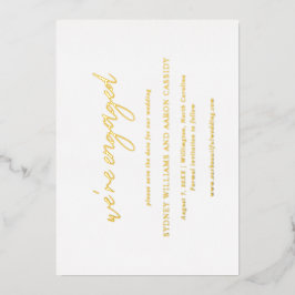 Sydney Modern Wedding rettet das Datum Folieneinladung