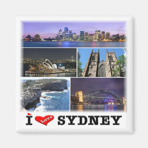 SYDNEY, Mosaik, Australien, Ozeanien, Kühlschrank Magnet
