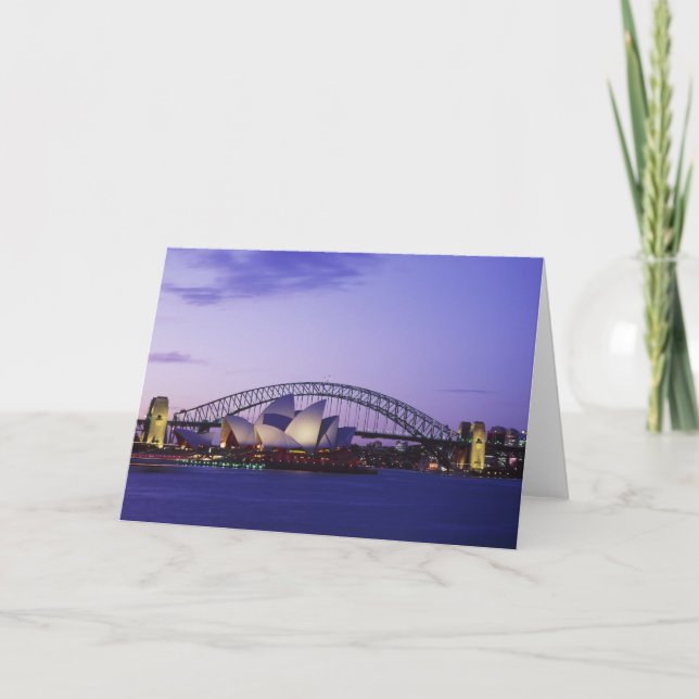 Sydney Opera House and Harbour, New South 2 Karte (Vorderseite)