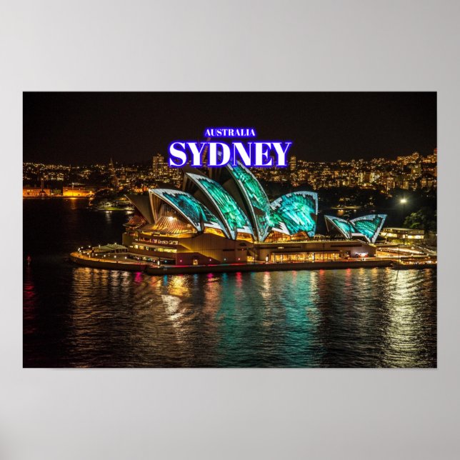Sydney Opera House At Night 2 - Australien Poster (Vorne)
