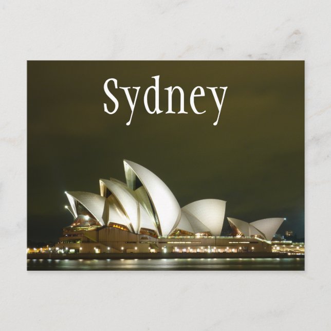 Sydney Opera House at Night, Sydney, Australien Postkarte (Vorderseite)