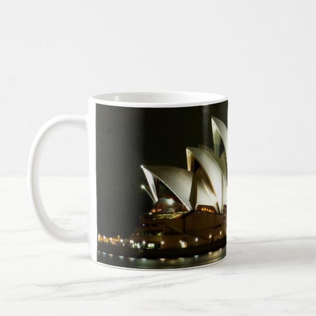 Sydney Opera House at Night, Sydney, Australien Ta Kaffeetasse (Links)