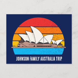 Sydney Opera House Australia Trip Custom Blue Postkarte