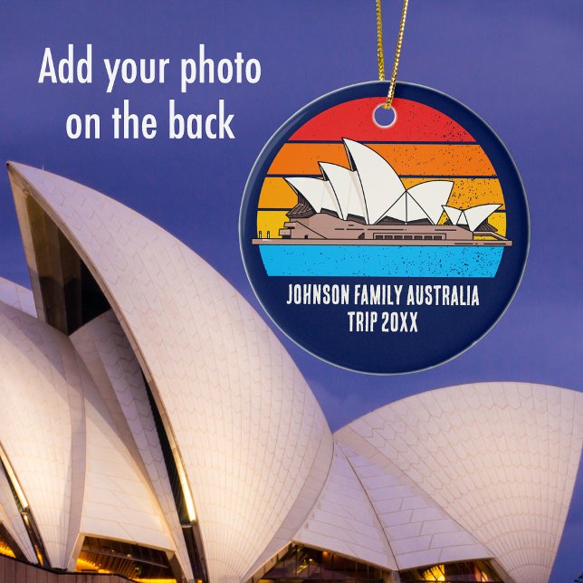 Sydney Opera House Australia Trip Custom Foto Keramik Ornament (Von Creator hochgeladen)