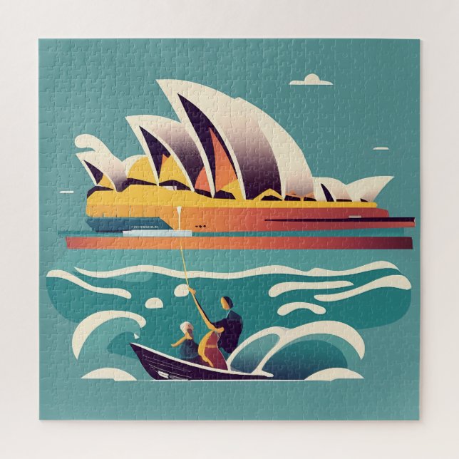 Sydney Opera House Australien Gemälde Souvenir (Vertikal)