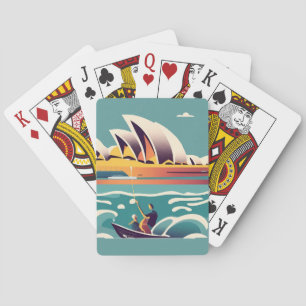 Sydney Opera House Australien Gemälde Souvenir Spielkarten