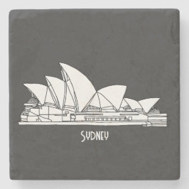 Sydney Opera House Australien zeichne Souvenir Steinuntersetzer