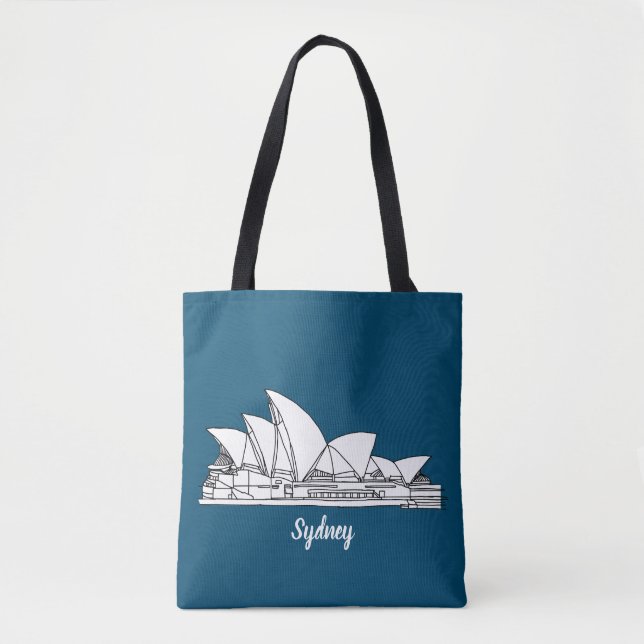 Sydney Opera House Australien zeichne Souvenir Tasche (Vorderseite)