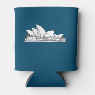 Sydney Opera House Australien zeichnend Skizze Dosenkühler