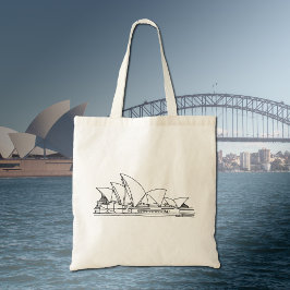 Sydney Opera House Australien zeichnend Skizze Tragetasche
