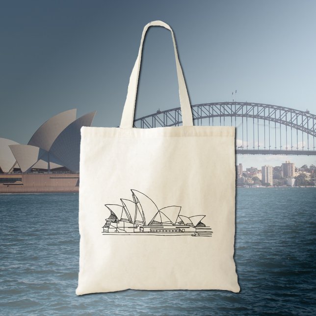 Sydney Opera House Australien zeichnend Skizze Tragetasche (Von Creator hochgeladen)