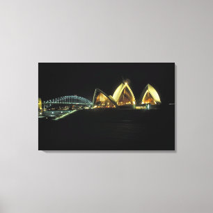 Sydney Opera House bei Nacht, New South Wales, 2 Leinwanddruck