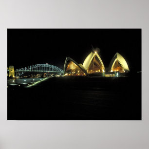 Sydney Opera House bei Nacht, New South Wales, 2 Poster