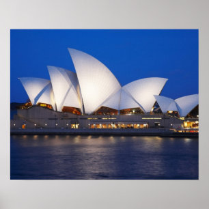 Sydney Opera House bei Nacht, Sydney, New South Poster