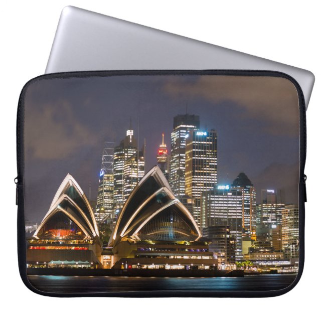 Sydney Opera House & City at night, Australien Laptopschutzhülle (Vorderseite)