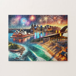 Sydney Opera House Fireworks Harbour Bridge Night