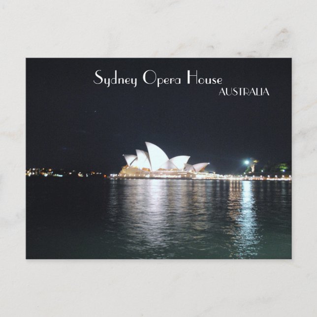 Sydney Opera House in der Nacht Postkarte (Vorderseite)