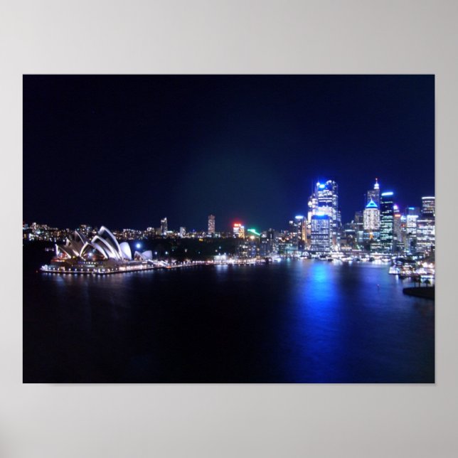 Sydney Opera House in Night Poster (Vorne)