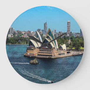 Sydney - OPERA HOUSE - Panorama Große Wanduhr