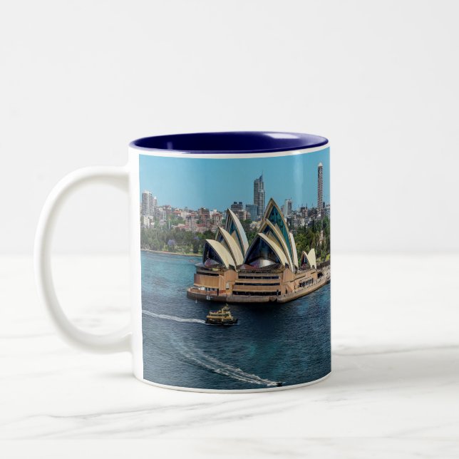 Sydney - OPERA HOUSE - Panorama Zweifarbige Tasse (Links)