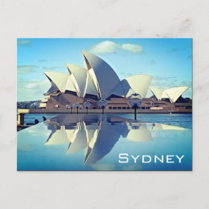 Sydney Opera House Reflektiert Postkarte