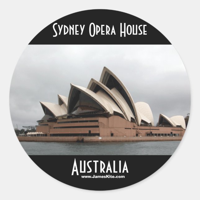 Sydney Opera House Runder Aufkleber (Vorderseite)