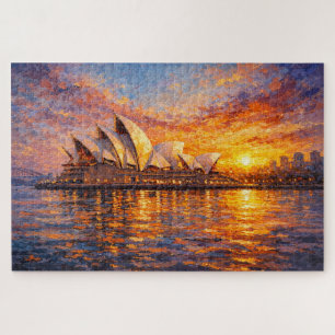 Sydney Opera House Sonnenuntergang Messer Ölmalere