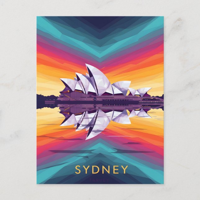 Sydney Opera House – Vibrant Waterfront Reflection Postkarte (Vorderseite)