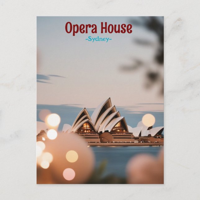 Sydney Opera House Vintag Postkarte (Vorderseite)