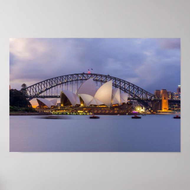 Sydney Opera in der Nacht Poster (Vorne)