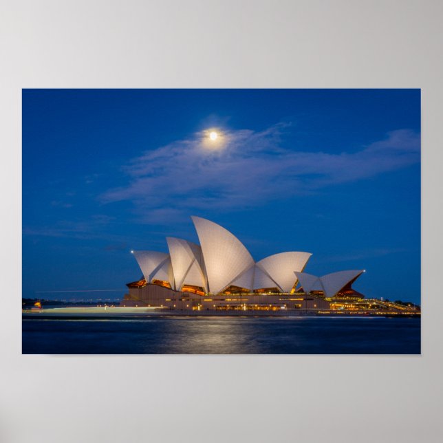 Sydney Opera in der Nacht Poster (Vorne)