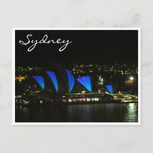Sydney Opera lebhaft blau Postkarte