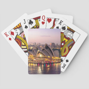 Sydney-Opern-Haus im Abend Spielkarten