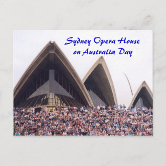 Sydney Opernhaus am Australientag Postkarte