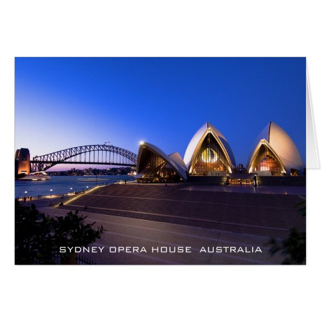 Sydney-Opernhaus-Karte (Vorderseite (Horizontal))