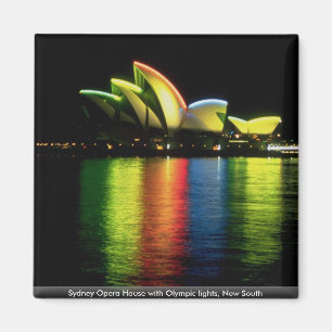 Sydney-Opernhaus mit olympischen Lichtern, neuer Magnet