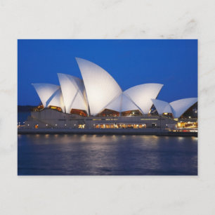 Sydney-Opernhaus nachts, Sydney, neuer Süden Postkarte