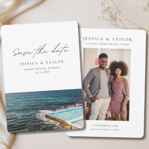 Sydney Save-the-Date Bondi Beach Hochzeit Einladung