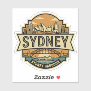 Sydney Skyline Australien Opernhaus Reiseabzeichen Aufkleber