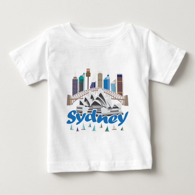 Sydney-Skyline Baby T-shirt (Vorderseite)