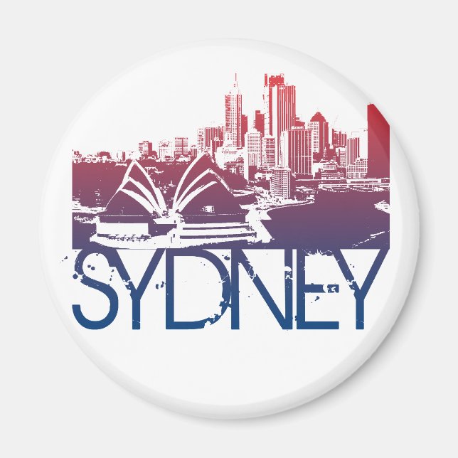 Sydney Skyline Design Magnet (Vorne)