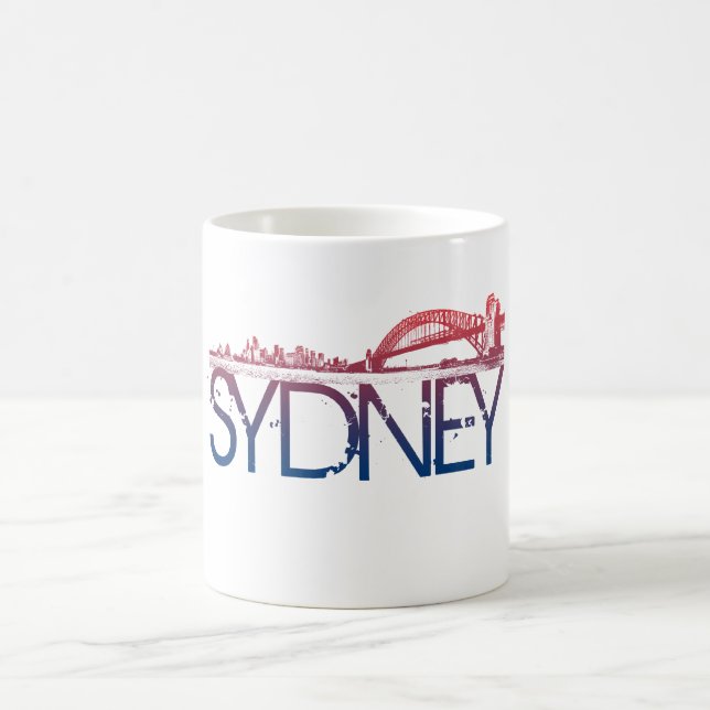 Sydney-Skyline-Entwurf Kaffeetasse (Mittel)