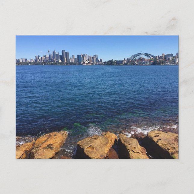 Sydney Skyline Rocks Postkarte (Vorderseite)