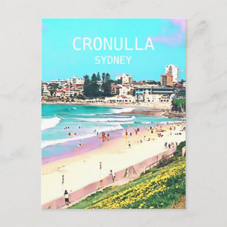 Sydney-Strand Cronulla digitale Kunstreise Postkarte
