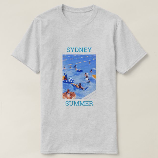 Sydney Summer Pool Australien Reise T-Shirt (Design vorne)