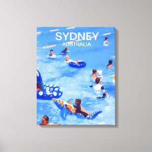 Sydney Summer Swimmingpool Reiseprint Leinwanddruck