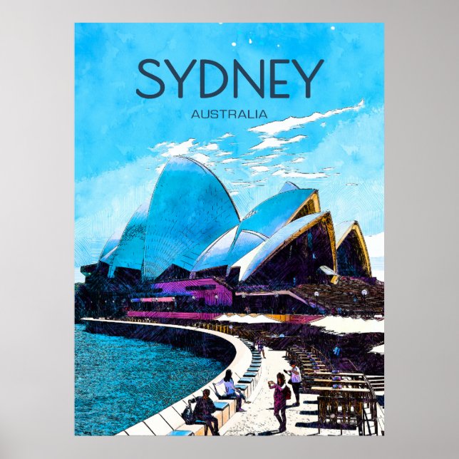Sydney Travel Poster (Vorne)
